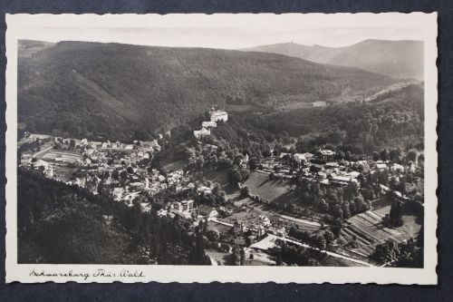 Schwarzburg, Thüringer Wald, Blick vom Trippsteinhäuschen