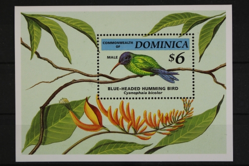Dominica, Vögel, MiNr. Block 257, postfrisch