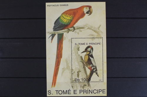 Sao Tome + Principe, Vögel, MiNr. Block 258, postfrisch