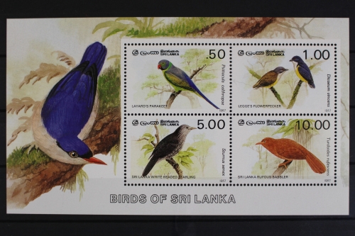 Sri Lanka, Vögel, MiNr. Block 34, postfrisch