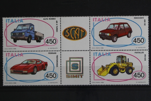 Italien, Auto, MiNr. 1980-1983 ZD, postfrisch