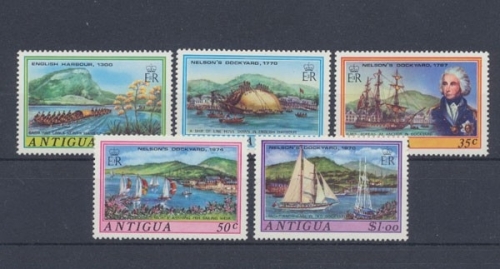 Antigua, Schiffe, MiNr. 358-362, postfrisch