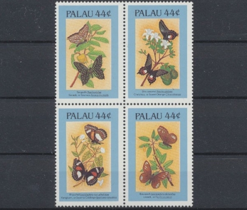 Palau, Schmetterlinge, MiNr. 168-171 Zd, postfrisch
