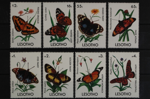 Lesotho, Schmetterlinge, MiNr. 825-832, postfrisch