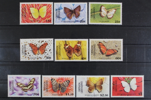 Grenada-Grenadinen, Schmetterlinge, MiNr. 672-689, postfrisch