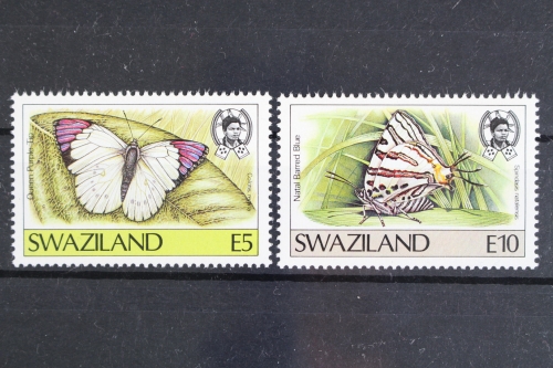 Swaziland, Schmetterlinge, MiNr. 526 + 527, postfrisch