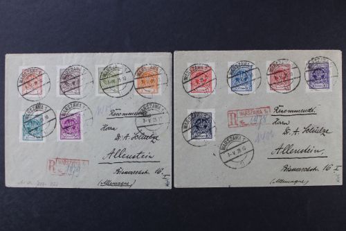 Polen, MiNr. 213-223 auf 2 R - Briefe, Brief, Altsignatur