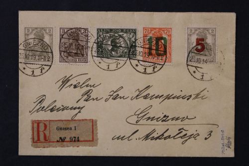 Polen, MiNr. 135-136 + andere Marken, Brief, Altsignatur