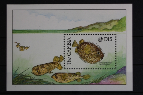Gambia, Fische / Meerestiere, MiNr. Block 76, postfrisch