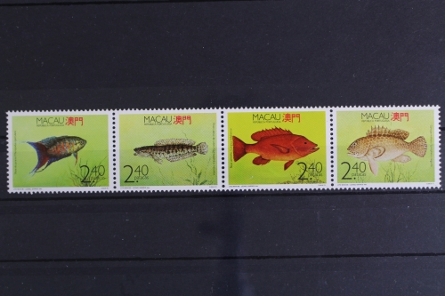 Macau, Fische / Meerestiere, MiNr. 645-648 ZD, postfrisch
