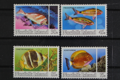 Norfolk Inseln, Fische / Meerestiere, MiNr. 335-338, postfrisch