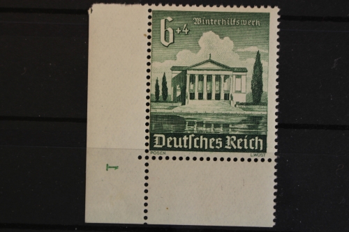Deutsches Reich, MiNr. 754, Ecke li. u., Plattennr. 1, aus MHB, postfrisch