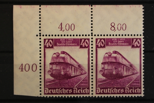 Deutsches Reich, MiNr. 583, waag. Paar, Ecke li. oben, postfrisch