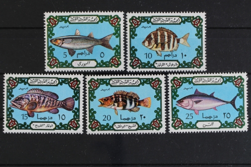 Libyen, Fische / Meerestiere, MiNr. 442-446 a, postfrisch