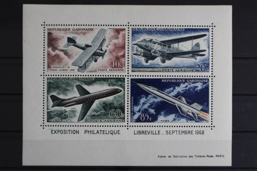 Gabun, Flugzeuge, MiNr. Block 1, postfrisch