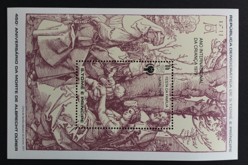 Sao Tome + Principe, Gemälde, MiNr. Block 40, postfrisch