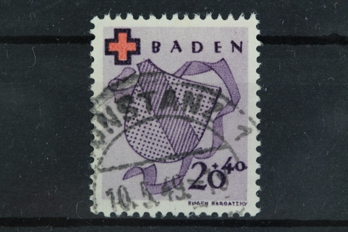 Franz. Zone Baden, MiNr. 43 A, gestempelt, BPP Signatur
