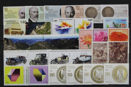 Liechtenstein, MiNr. 1618-1660, Jahrgang 2012, postfrisch