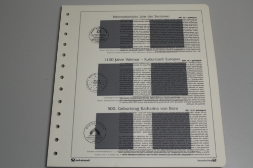 Deutsche Post, Deutschland Plus Jahrgang 1999, Vordrucke für Eckrandmarken