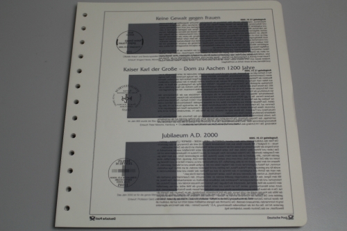 Deutsche Post, Deutschland Plus Jahrgang 2000, Vordrucke für Eckrandmarken