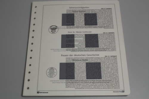 Deutsche Post, Deutschland Plus Jahrgang 2001, Vordrucke für Eckrandmarken