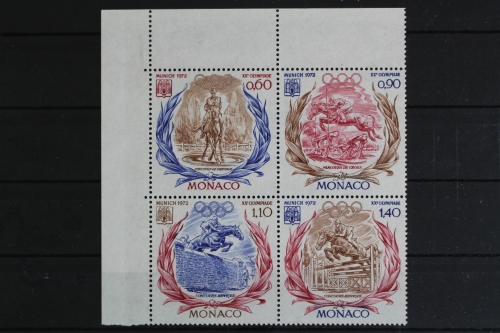 Monaco, MiNr. 1045-1048, 4er Block, postfrisch