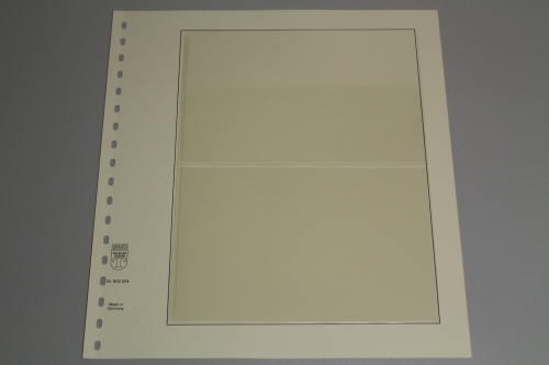 Lindner, T-Blanko-Blatt 802204, 2 Taschen 119 x 120 mm, Breite 189 mm