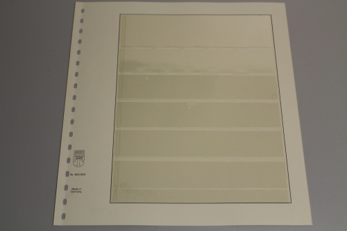 Lindner, T-Blanko-Blatt 802602, 6 Taschen 45x31x31x31x31x31 mm, Breite 189 mm