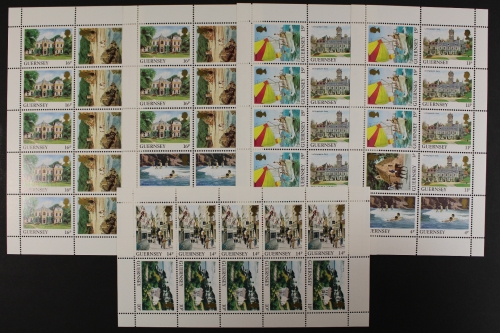 Guernsey, MiNr. H-Blatt 25, 26, 27, 28, 29, postfrisch