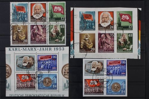 DDR, MiNr. 389-395 A + B, gestempelt