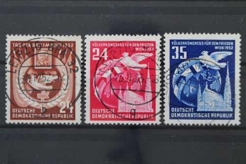 DDR, MiNr. 319 + 320-321, gestempelt