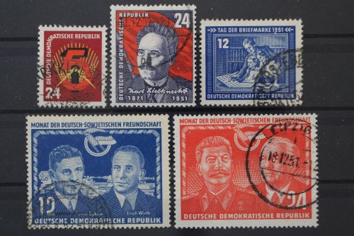 DDR, MiNr. 293, 294, 295 + 296-297, gestempelt