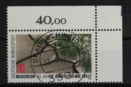 Deutschland (BRD), MiNr. 1404, Ecke rechts oben, EST