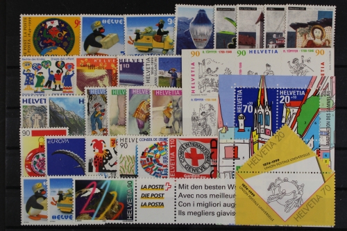 Schweiz, MiNr. 1672-1708, Jahrgang 1999, postfrisch