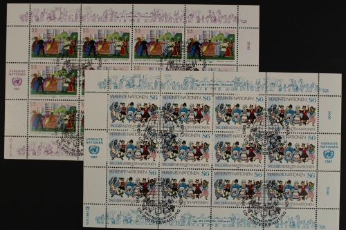 UNO Wien, MiNr. 75-76, Bögen, ESST