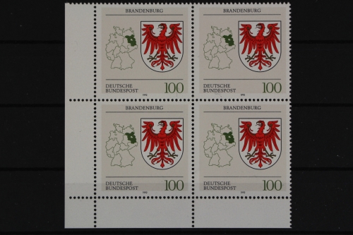 Deutschland (BRD), MiNr. 1589, 4er Block, Ecke li. unten, postfrisch