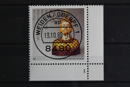 Deutschland (BRD), MiNr. 1384, Ecke rechts unten, FN 1, EST