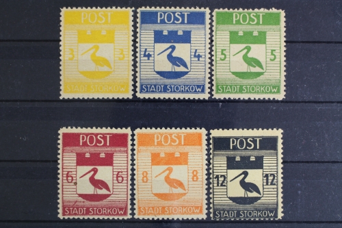 Storkow, MiNr. 9-14 A, postfrisch