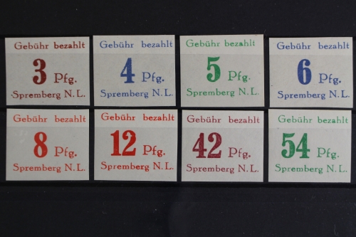 Spremberg, MiNr. 7-14 B, postfrisch