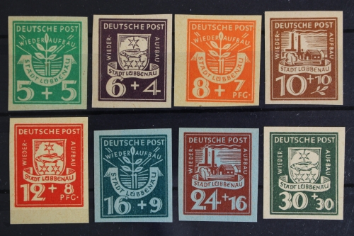 Lübbenau, MiNr. 1-8 B, postfrisch