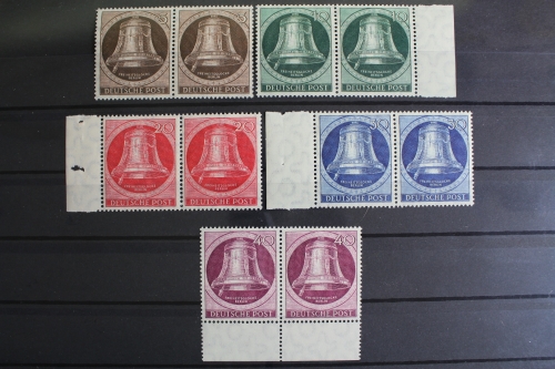 Berlin, MiNr. 75-79, waag. Paare, postfrisch