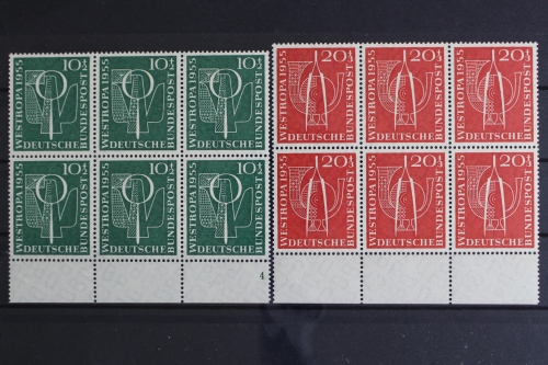 Deutschland (BRD), MiNr. 217- 218, 6er Blöcke, UR, postfrisch
