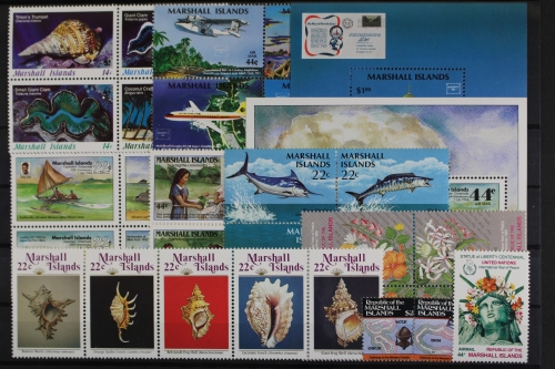 Marshall-Inseln, MiNr. 71-104, Jahrgang 1986, postfrisch