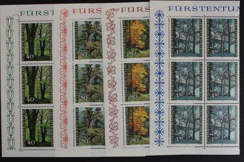 Liechtenstein, MiNr. 757-760, 6er Bogenteile, postfrisch