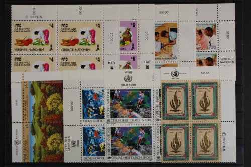 UNO Wien, MiNr. 79-87, Jahrgang 1988, o. Block, VB, postfrisch