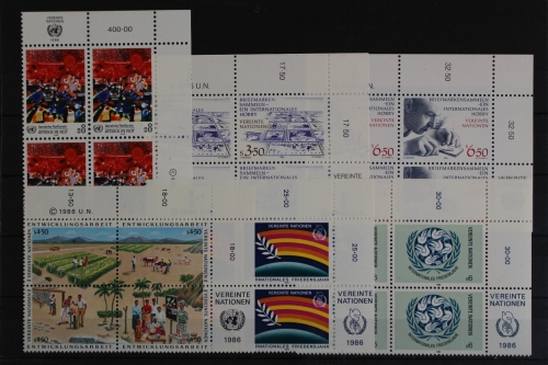 UNO Wien, MiNr. 55-63, Jahrgang 1986, ohne Block, VB, postfrisch
