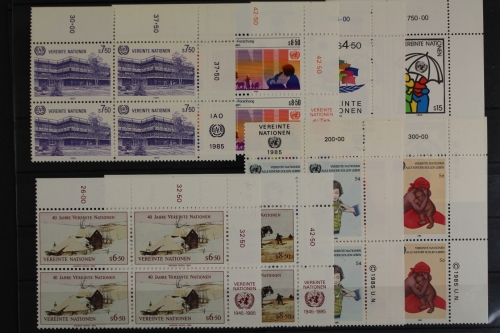 UNO Wien, MiNr. 47-54, Jahrgang 1985, ohne Block, VB, postfrisch