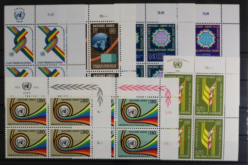 UNO Genf, MiNr. 56-62, Jhg. 1976, VB, Ecken re. oben, postfrisch