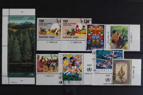 UNO Genf, MiNr. 162-171, Jahrgang 1988, ohne Bl. 5, ESST