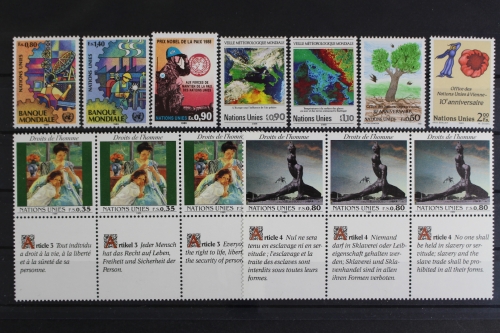 UNO Genf, MiNr. 173-181, Jahrgang 1989, postfrisch